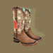 Botas de Cuero con Flores para Mujer en Horma Rodeo