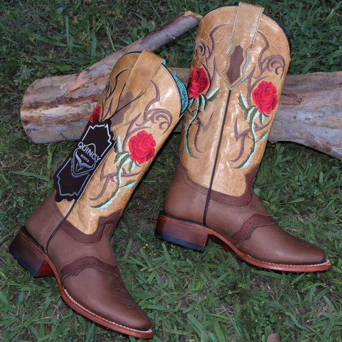 Botas de Cuero con Flores para Mujer en Horma Rodeo - Image 3