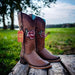 Botas de Cuero con Flores para Mujer en Horma Rodeo