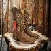 Botas de Cuero con Girasoles para Mujer en Horma Rodeo Q322G6231