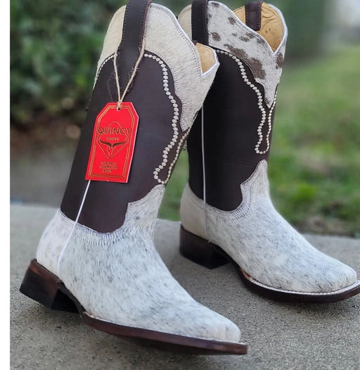 Botas de Cuero con Pelo de Vaca para Mujer en Horma Rodeo