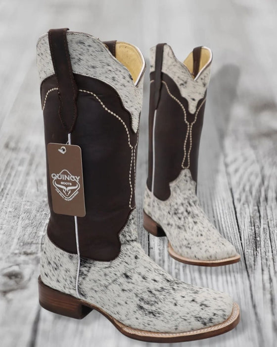 Botas de Cuero con Pelo de Vaca para Mujer en Horma Rodeo