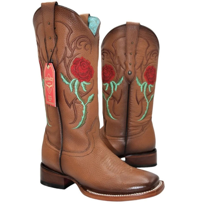 Botas de Cuero con Rosas para Mujer en Horma Rodeo - Image 2