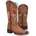 Botas de Cuero con Rosas para Mujer en Horma Rodeo