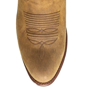 Botas de Cuero Crazy Punta Redonda para Dama Color Tan - Image 2