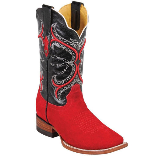 Botas de Cuero Gamuza Horma Rodeo Cuadrada