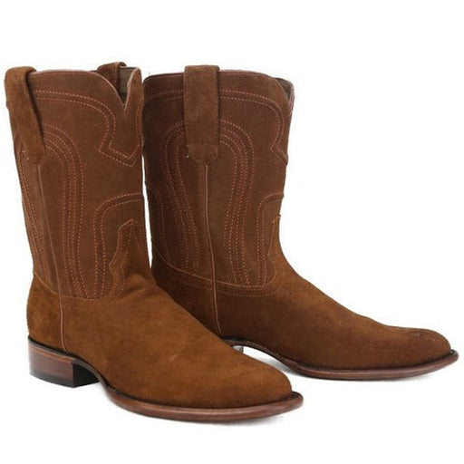 Botas de Cuero Gamuza Original en Horma Roper Color Cognac