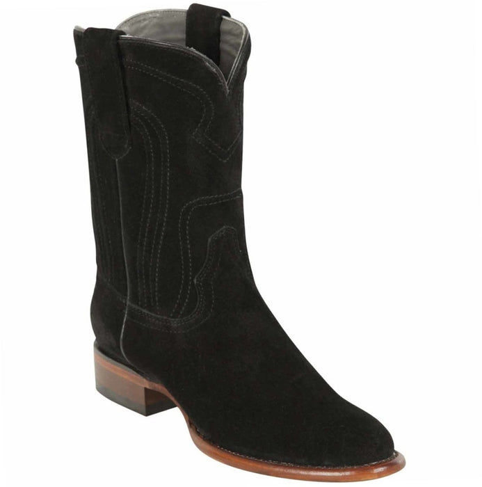Botas de Cuero Gamuza Original en Horma Roper Color Negro LAB - Image 2