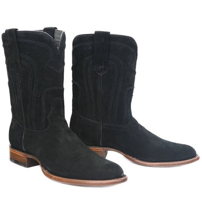 Botas de Cuero Gamuza Original en Horma Roper Color Negro LAB