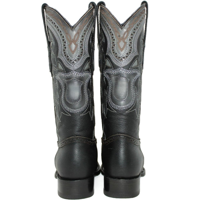 Botas de Cuero Grisly Original Horma Europea Cuadrada Negro LAB - Image 5