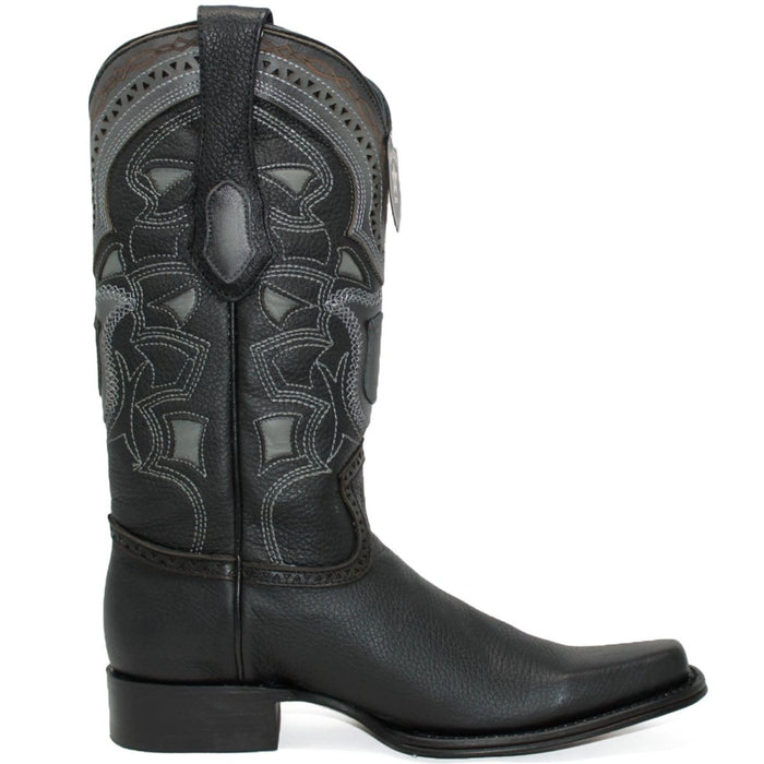 Botas de Cuero Grisly Original Horma Europea Cuadrada Negro LAB - Image 2