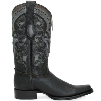 Botas de Cuero Grisly Original Horma Europea Cuadrada Negro LAB - Image 2