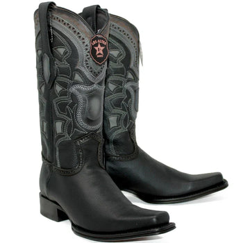 Botas de Cuero Grisly Original Horma Europea Cuadrada Negro - Image 4