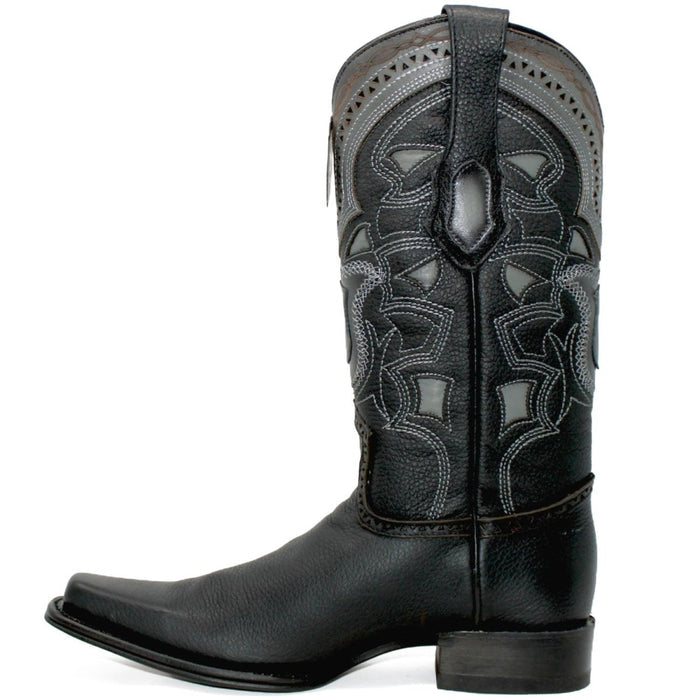 Botas de Cuero Grisly Original Horma Europea Cuadrada Negro LAB - Image 4