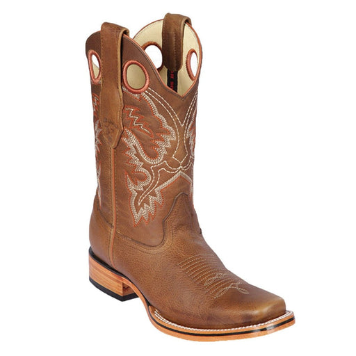 Botas de Cuero Horma Rodeo Cuadrada Color Miel LAB