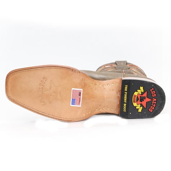 Botas de Cuero Horma Rodeo Cuadrada Color Miel LAB