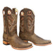 Botas de Cuero Horma Rodeo Cuadrada Color Miel LAB