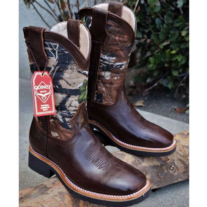 Botas de Cuero Original Horma Rodeo Cuadrada con Suela de Hule — MensUSA
