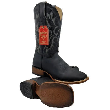 Botas de Cuero Original Horma Rodeo Cuadrada Negro - Image 2