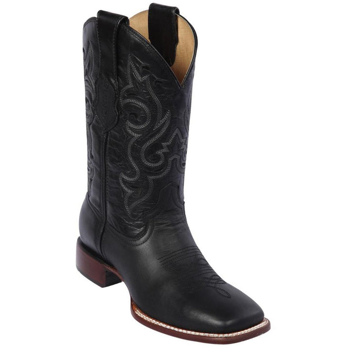 Botas Vaqueras de Cuero Horma Rodeo Cuadrada Ancha WW
