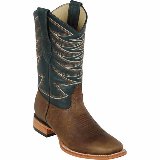 Botas de Cuero Rage Horma Cuadrada Ancha Color Miel