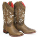 Botas de Cuero Rage Horma Rodeo Cuadrada para Dama Color Miel