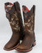 Botas de Cuero Rage Horma Rodeo Cuadrada para Dama Color Nuez LAB