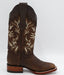 Botas de Cuero Rage Horma Rodeo Cuadrada para Dama Color Nuez LAB