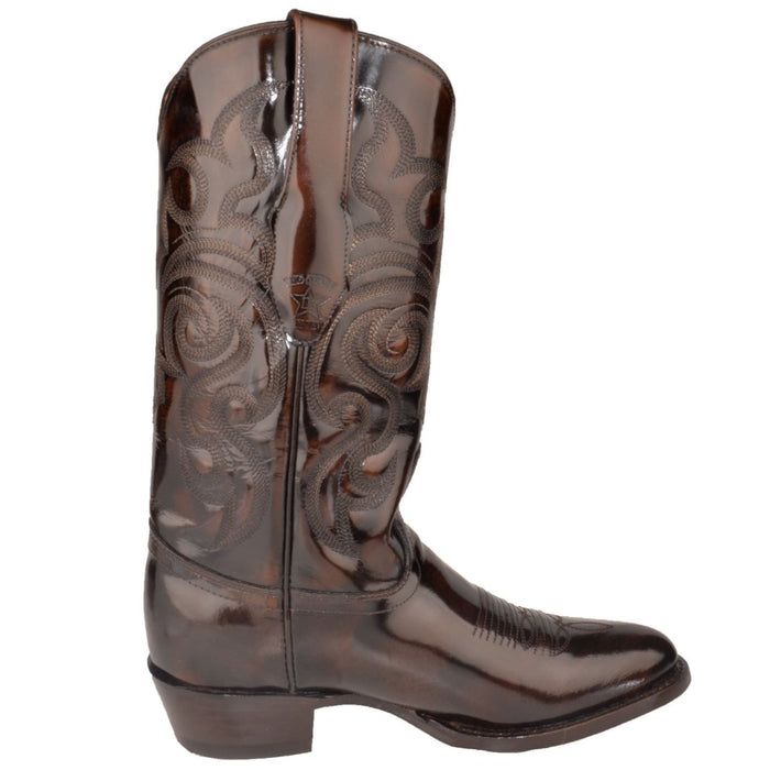 Botas de Cuero Vaqueras con Acabado Camaleon LAB-654207