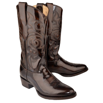 Botas de Cuero Vaqueras con Acabado Camaleon LAB-654207