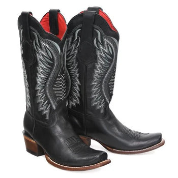 Botas de Cuero Vergel Horma Dubai para Dama Color Negro
