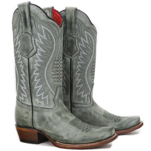 Botas de Cuero Vintage en Horma Dubai para Dama Color Negro Rustico