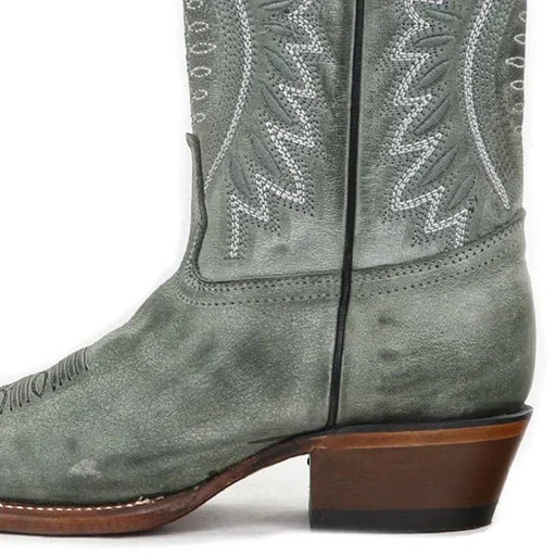 Botas de Cuero Vintage en Horma Dubai para Dama Color Negro Rustico LAB