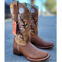 Botas de Cuero Volcano para Mujer en Horma Rodeo Color Miel