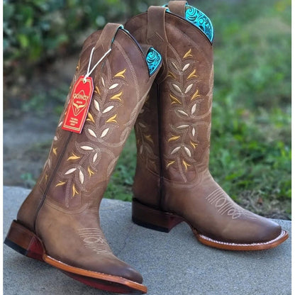 Botas de Cuero Volcano para Mujer en Horma Rodeo Color Miel - Image 5