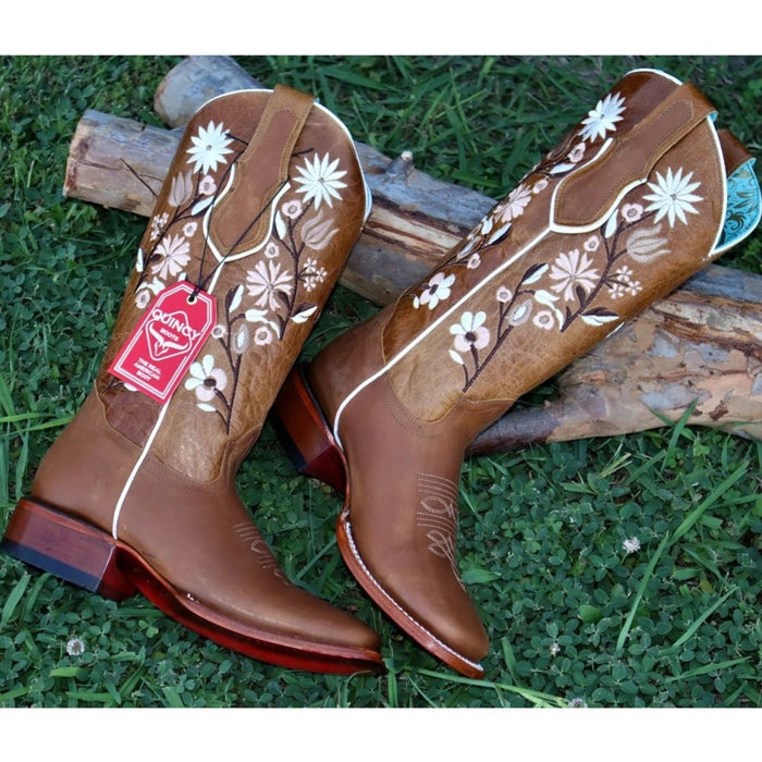 Botas de Cuero Volcano para Mujer en Horma Rodeo Color Miel - Image 2