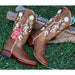 Botas de Cuero Volcano para Mujer en Horma Rodeo Color Miel