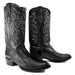 Botas de Pata de Avestruz Punta Oval Color Negro
