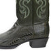Botas de Pata de Avestruz Punta Oval Color Verde Olivo LAB-650545