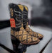 Botas de Pescado Africano Grabado Horma Rodeo Cuadrada