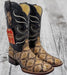 Botas de Pescado Africano Grabado Horma Rodeo Cuadrada