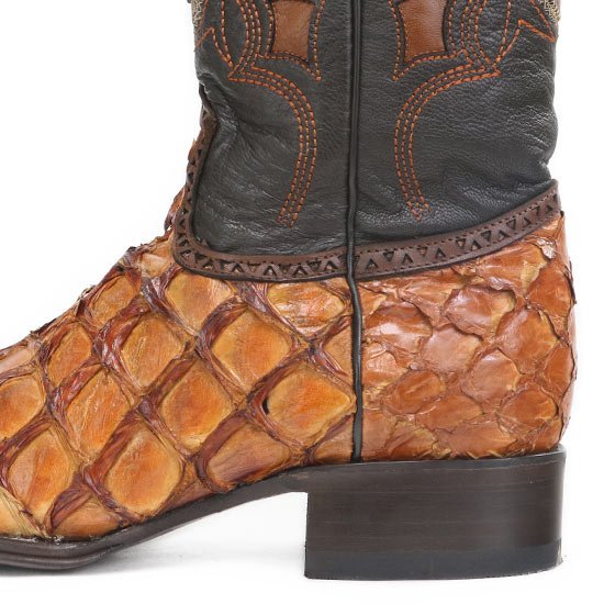 Botas de Pescado Pirarucu Original en Horma Europea Cuadrada