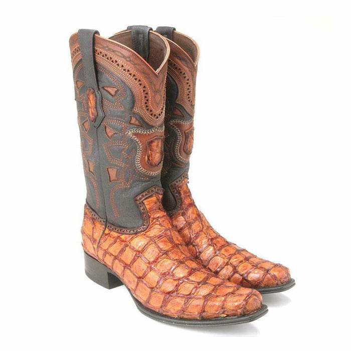 Botas de Pescado Pirarucu Original en Horma Europea Cuadrada