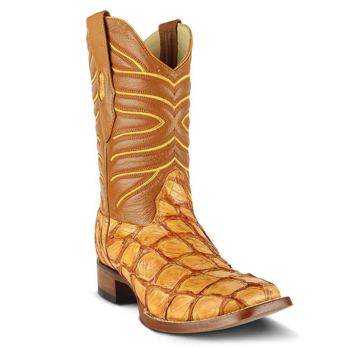 Botas de Pescado Pirarucu Original en Horma Rodeo Cuadrada LAB