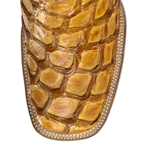 Botas de Pescado Pirarucu Original en Horma Rodeo Cuadrada LAB
