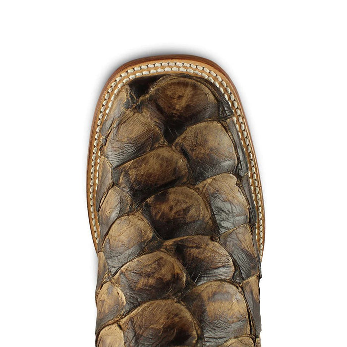 Botas de Pescado Pirarucu Original en Horma Rodeo Cuadrada