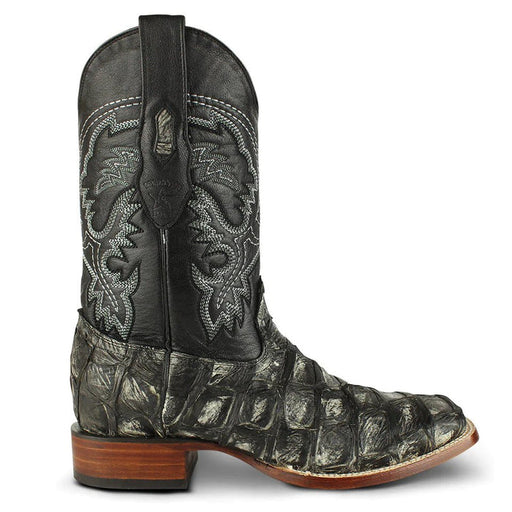 Botas de Pescado Pirarucu Original en Horma Rodeo Cuadrada