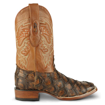 Botas de Pescado Pirarucu Original en Horma Rodeo Cuadrada LAB - Image 2