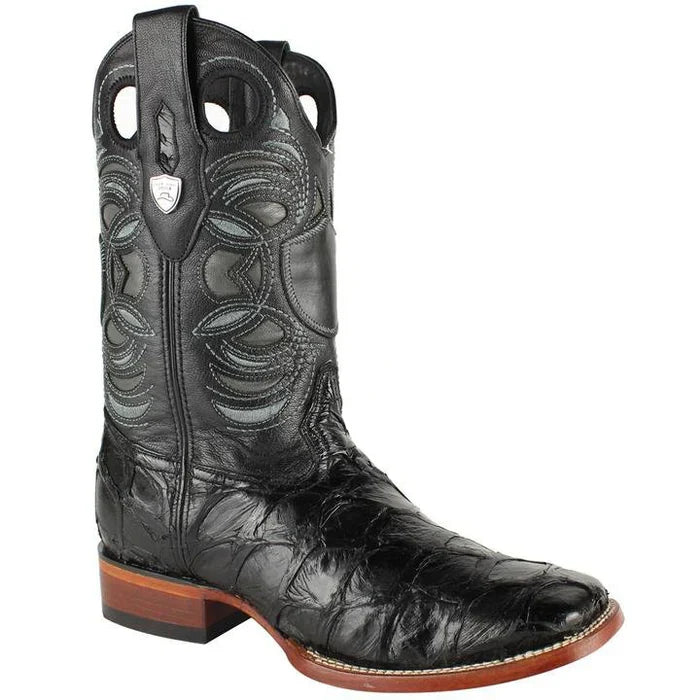 Botas de Pescado Pirarucu Original en Horma Rodeo Cuadrada WW