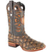 Botas de Pescado Pirarucu Original en Horma Rodeo Cuadrada